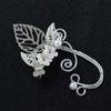 Jewelry Pearl Flower Hollowed Left Right Ear Leaf Earrings Fashion Accessories Ear Clip Ear Cuff