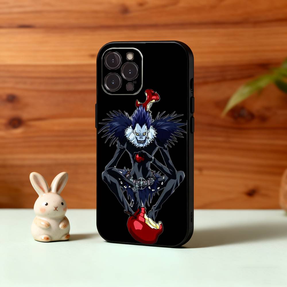 D-Death N-Note Anime Phone Case For iPhone17,16,15,14,13,12Plus,Pro Max,XS,5G Soft Silicone Black Cover iPhone16se4