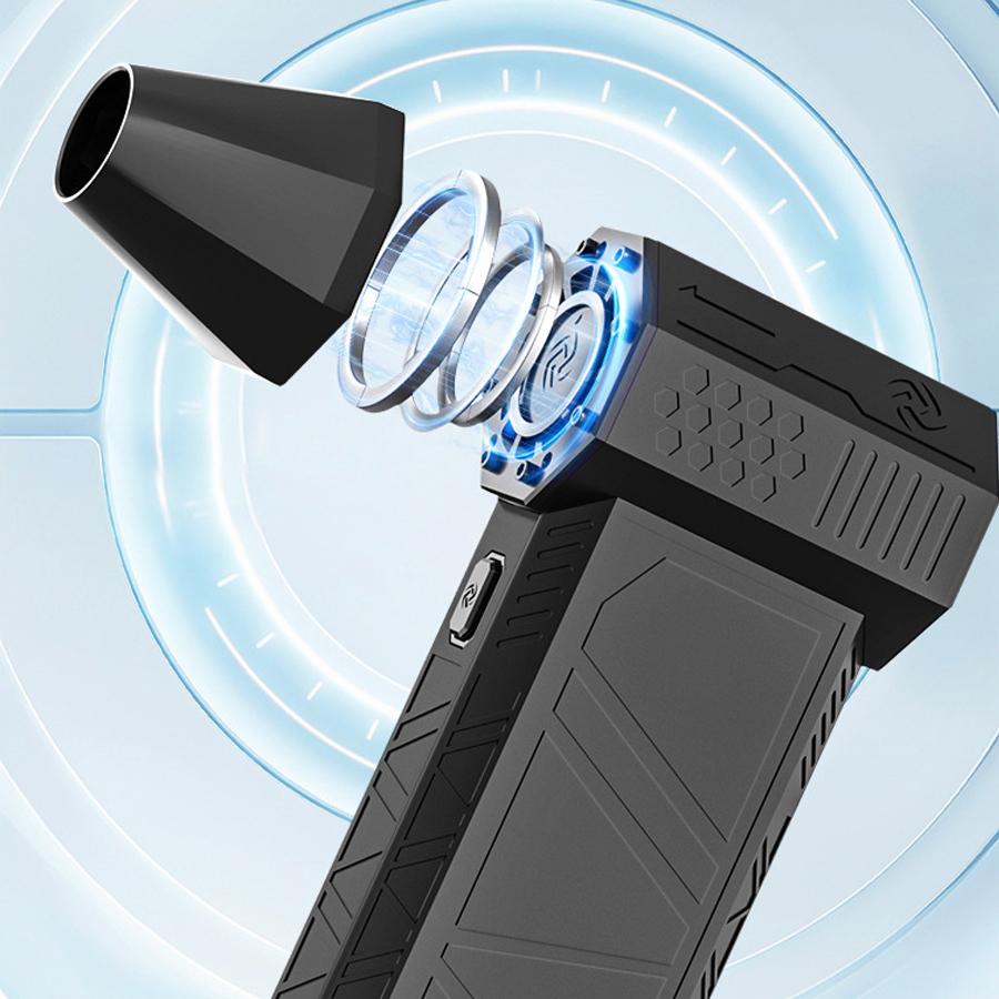130000RPM Mini Turbo Jet Fan Electric Air Duster 3 Gear Turbo Violent Blower Rechargeable with Light Car Cleaning