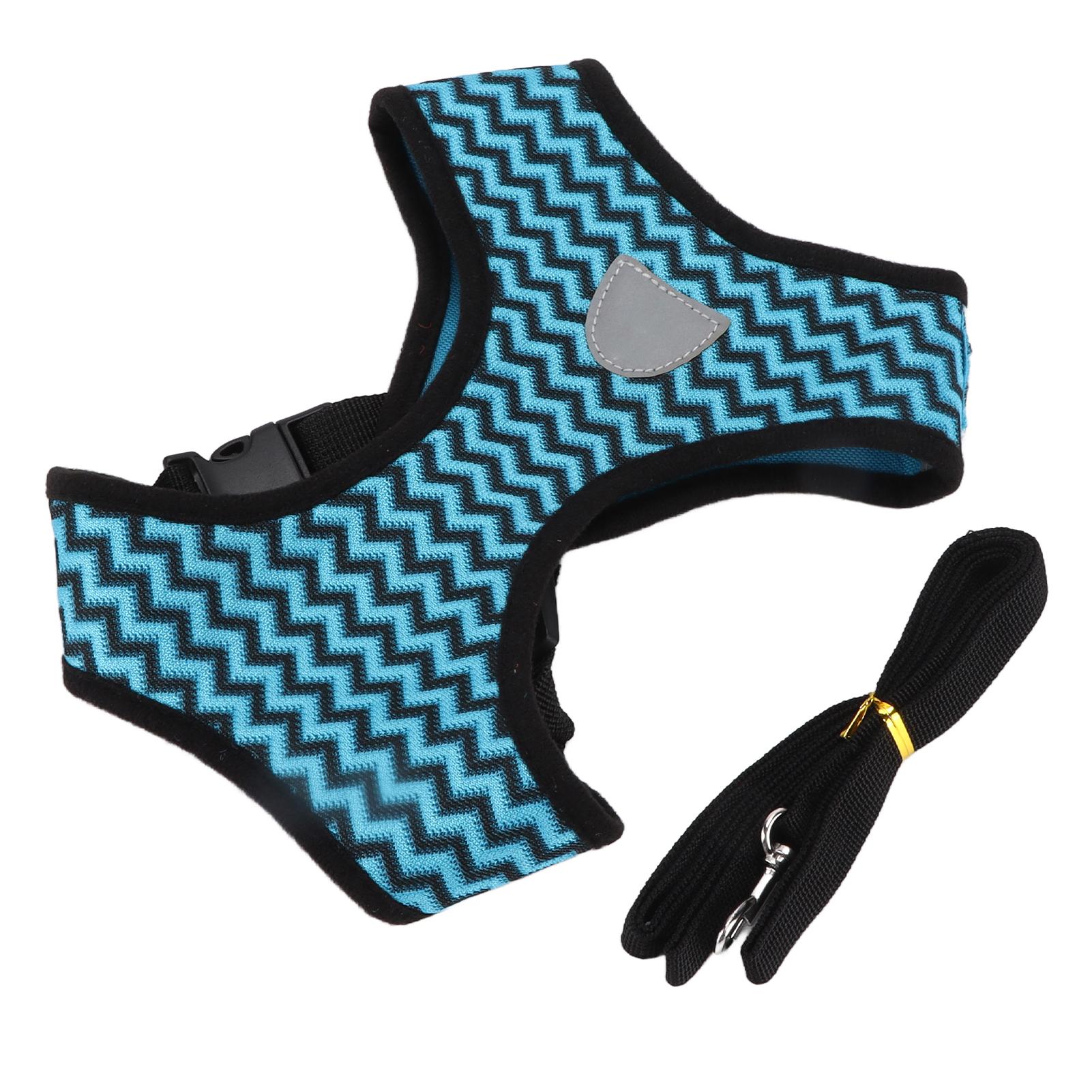 

Pet Harness Reflective Pet General Harness with Traction Rope for Cats and Small and Medium Sized DogsBlue M M синий