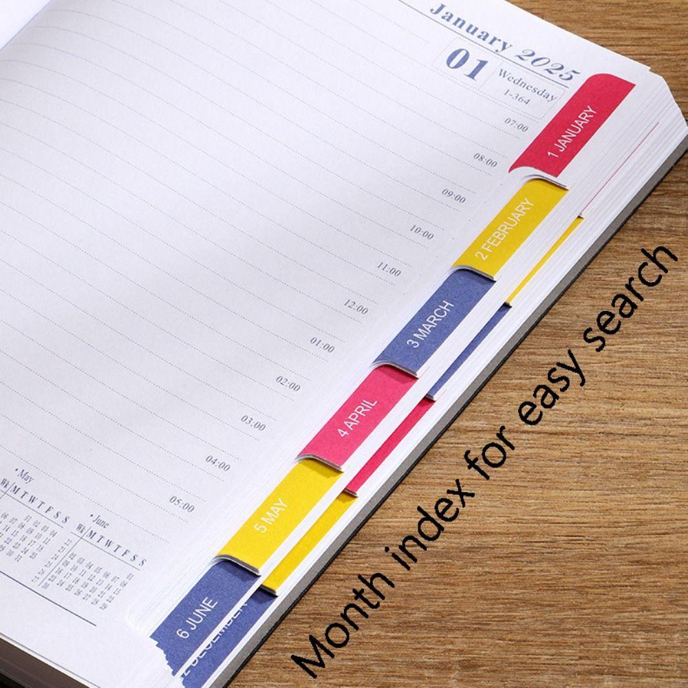 400pages Schedule Journal A5 Diary Writing Pads 2025 English Agenda  Office School Supplies