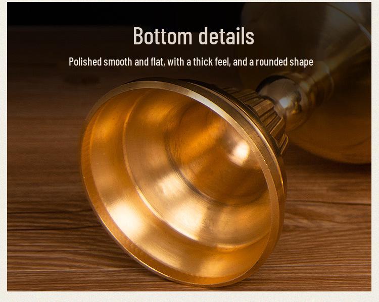 Ghee-Lampenhalter für die Anbetung: Reines Kupfer Messing Ewiges Licht für Buddha-Altar, Kompatibel mit essbarem Sesamöl.