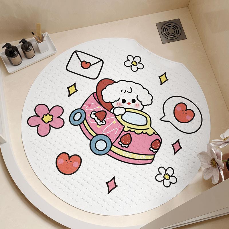 Round Bathroom Anti-slip Pads for Home Use of Elderly and Children Anti-fall Bathing Pads for Bathroom Shower Room Foot Pads Suction Pads