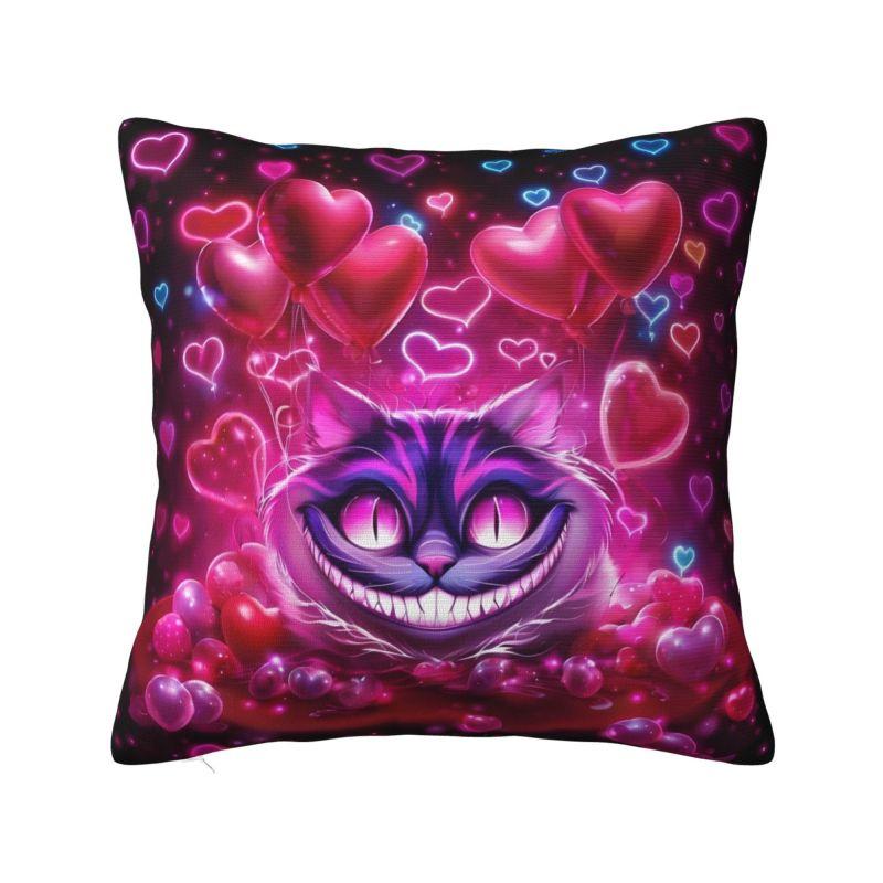 Federe Cuscino Personalizzate Disney Alice nel Paese delle Meraviglie Gatto dello Cheshire Divertente Velluto Lusso Decorazione Cuscino Salotto