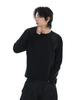 Heojin Disstored Flower Crop Long Sleeve_Black (Thumb Hole)