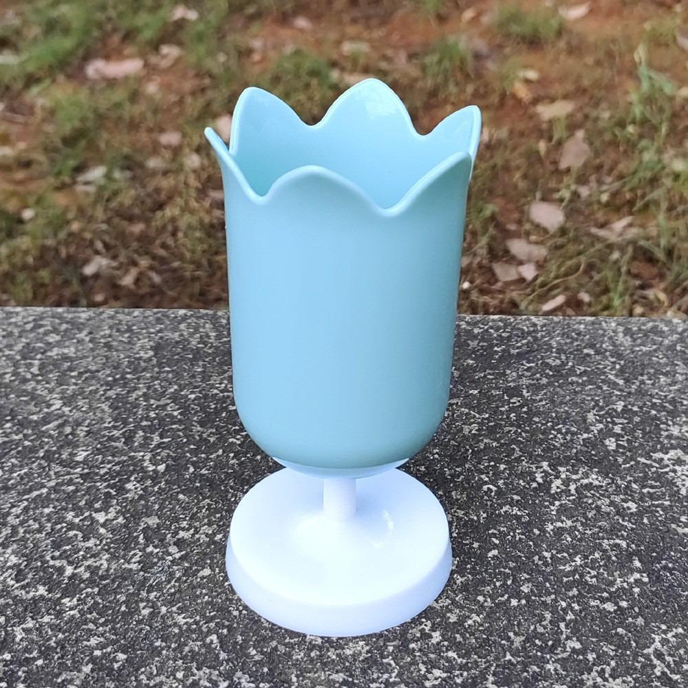 Multi-functional Plastic Pen Holder Tulips Shape Desktop Organizer Storage Bucket Makeup Brush Holder Gift