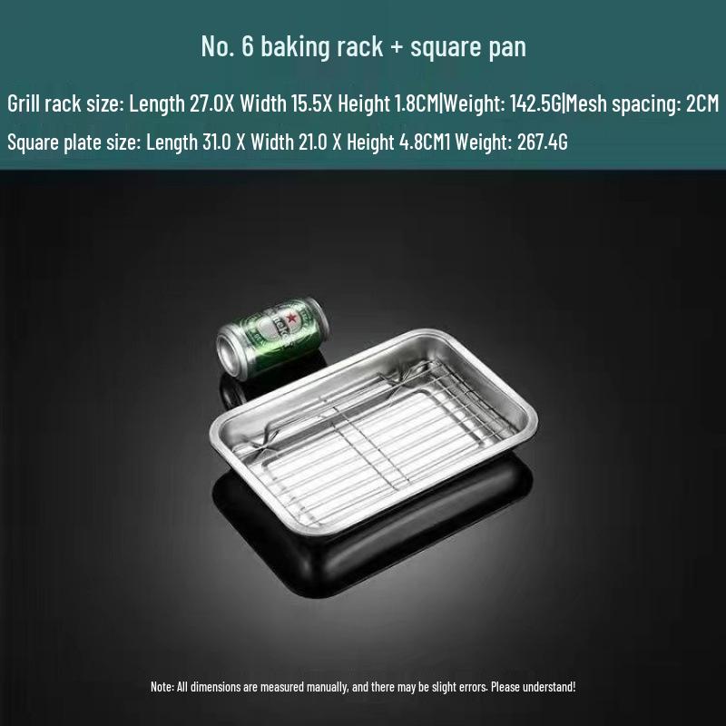 Stainless Steel Oil Filter Pan with Non-Magnetic Tray and Rectangular Draining Screen