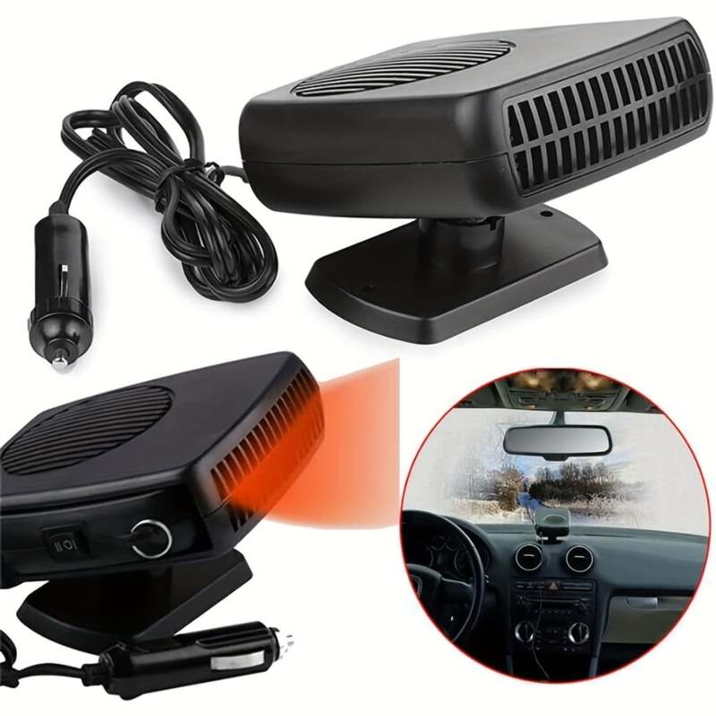 200W 360° Car Heater 12V DC Heating Cooling Fan Windshield Defroster Demister