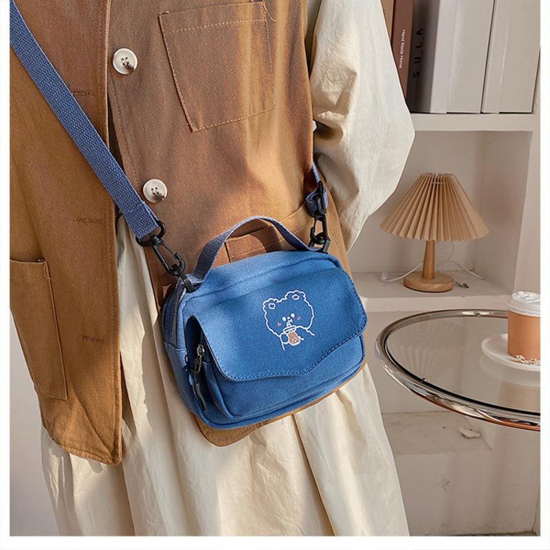 Women's Bag 2 New Small Square Bag Fashionable and Sweet Nylon Cloth Handbag Messenger Bag
