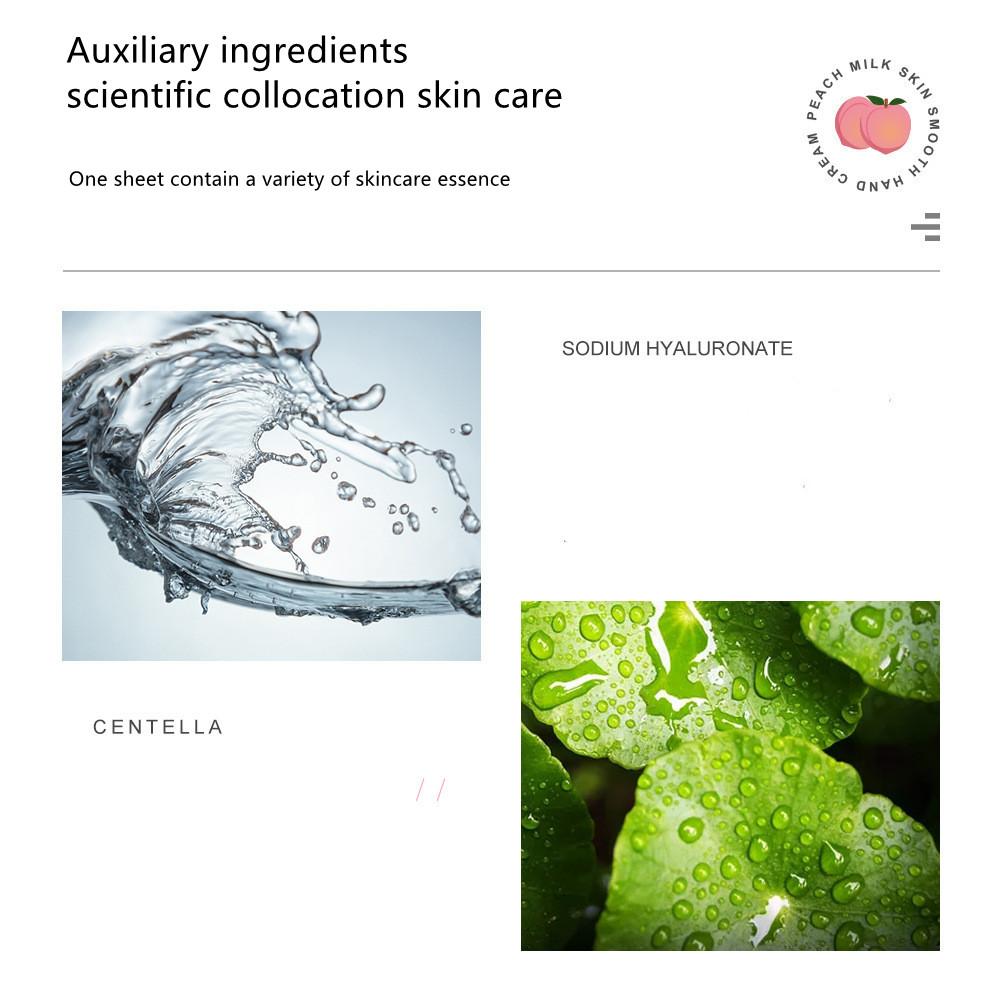 Bioaqua Blatt-Gesichtsmaske mit Honig-Pfirsich-Hexapeptid-Extrakt und Milchsäurebakterien