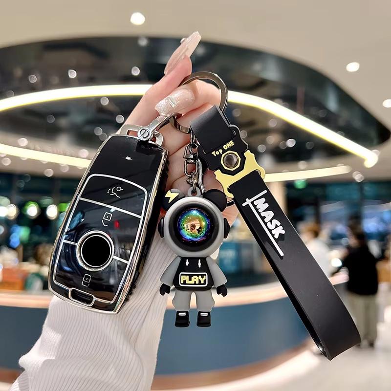 New Car Key Case Cover Shell Fob Keychain For Mercedes Benz A C E S Class W204 W205 W212 W213 W176 Glc Cla Amg W177  Accessories
