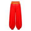 Kids Girls Belly Dance Bloomers Braid Trim Sequin Tassels Loose Pants Side Invisible Zipper for Halloween Theme Party Stage Performance