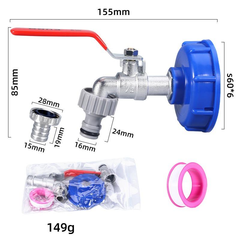 IBC Tank Tap Adapter S60*6 Coarse Thread To Brass/Alloy 16mm Quick Connect Replacement Valve Garden Home Valve Fitting Faucet