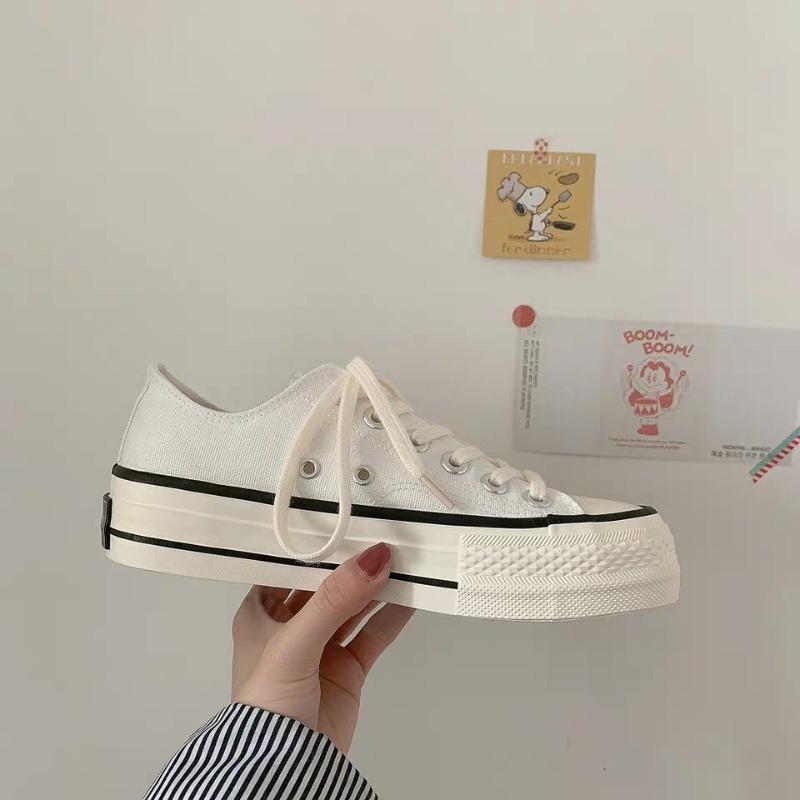 Spring new women's shoes vulcanized platform canvas shoes casual versatile tide increases Xiaobai