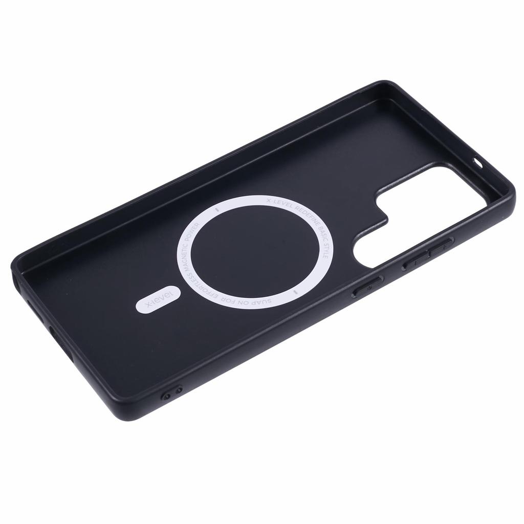 X-LEVEL For Samsung Galaxy S24 Ultra Case Compatible with MagSafe PC+TPU+PU Phone Back Cover