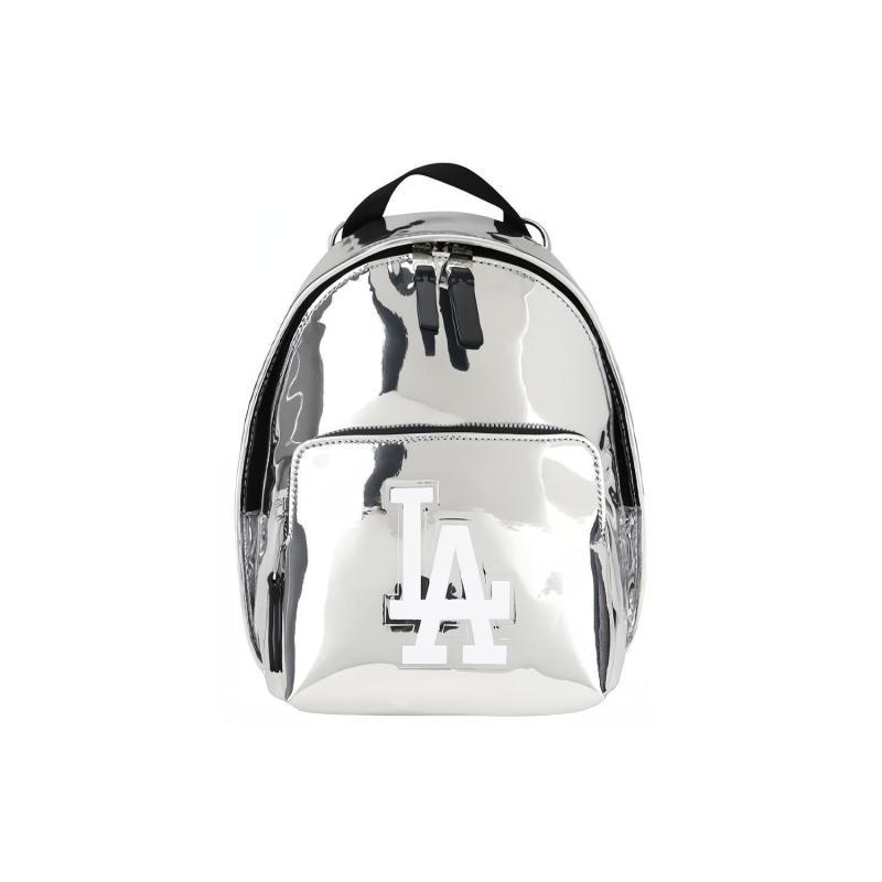 

MLB Los Angeles Dodgers Artificial Leather Backpack, Shoulder Bag, Crossbody Bag Regular Unisex Silver Casual 32BGP4941-07M