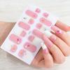 14 Tips/sheet Women Girls Full Cover Self-adhesive Nail Polish Stickers Baking Free Marble, Shell Pattern Nail Wrap Decals Decor