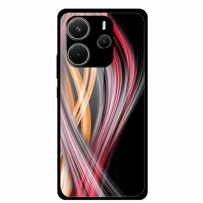 For Redmi Note 14 4G Phone Case Note14 Coque Hard Tempered Glass Back Cover For Xiaomi Redmi Note 14 5G Case Shell Soft Bumper