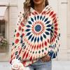Ladies Plus Size White Drawstring Hooded Sweatshirt Long Sleeve Loose Soft Casual Daily Street Top