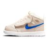 Air Jordan 1 Mid ALT Utility TD Fleece Baby Sneakers Tan Pearl-White Dark-Driftwood DO2210-264
