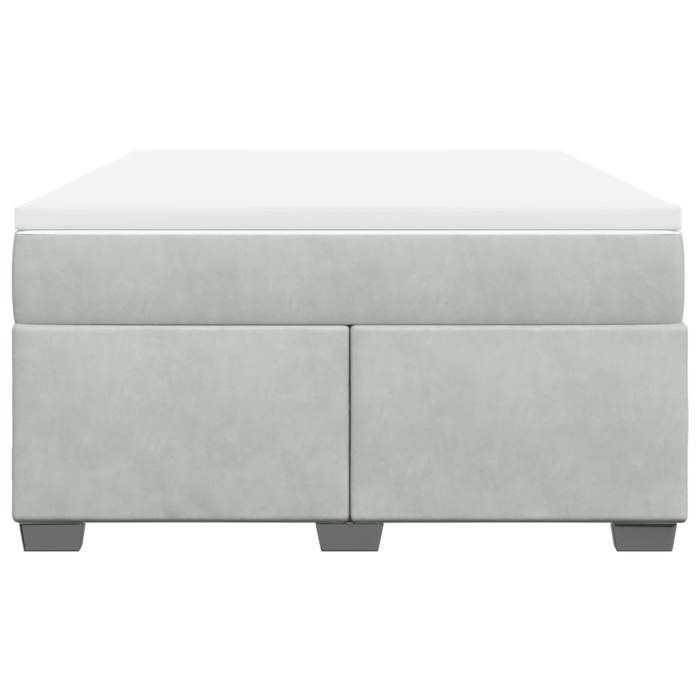 Maison Exclusive - Sommier à lattes de lit et matelas Gris clair 140x190cm Velours