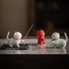 Incense Stick Holder Adorable Cartoon Multifunctional Cat Shape Ceramic Incense Holder for Home