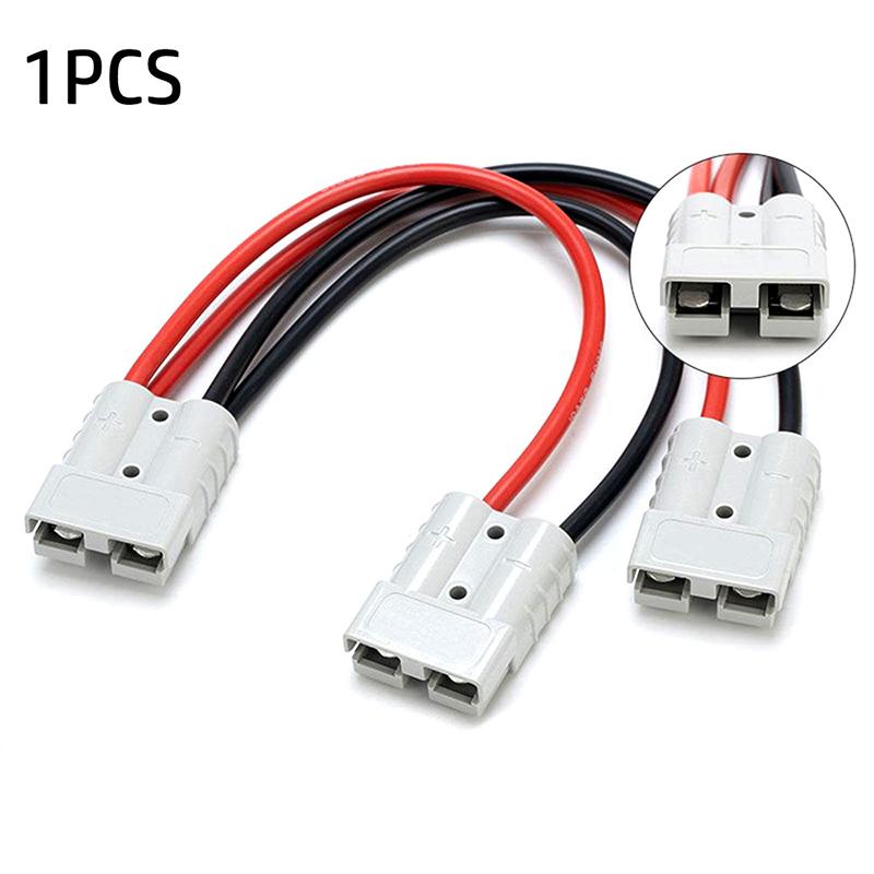 1Pc Adapter 50A For Anderson Plug Connector Double Y Adapter 4Mm Car Cable 4/6 Square Wires 30Cm For Forklifts Stackers Vehicles