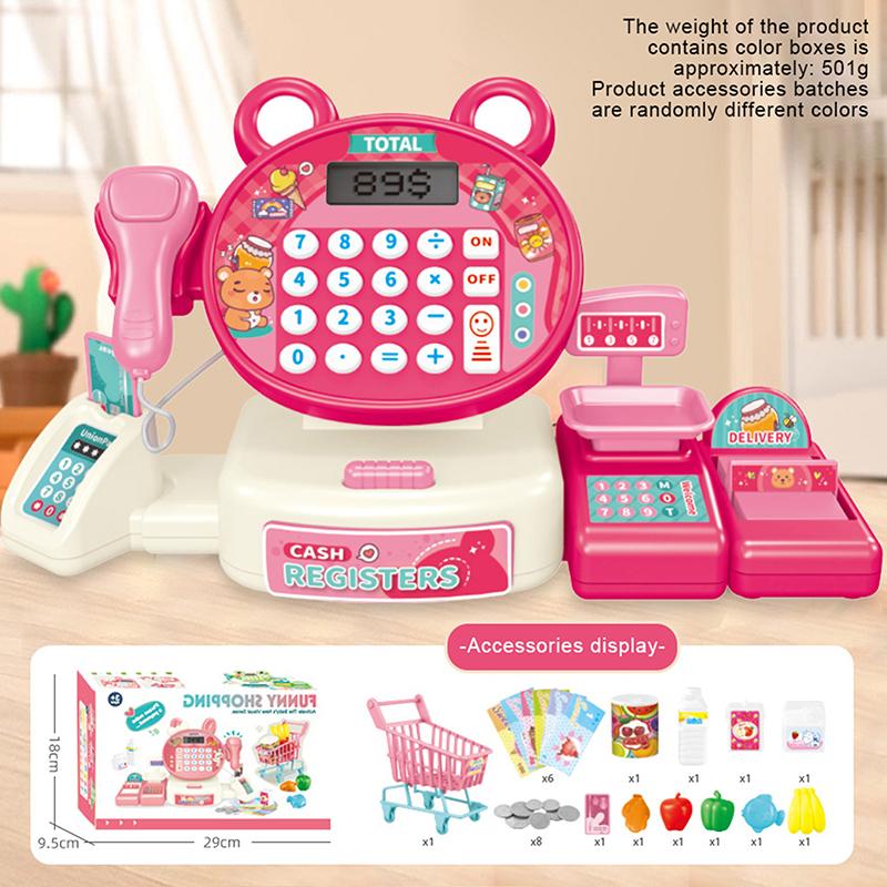 Children'S Home Simulation Supermarket Cash Register Cartoon Frog Shopping Computer With Sound Effects Toy