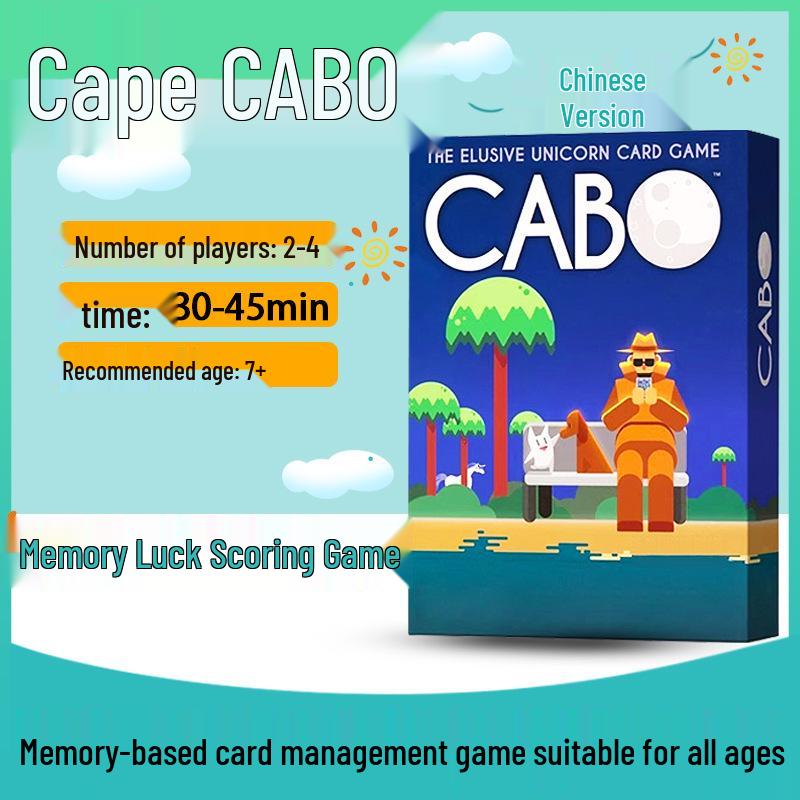 

CABO Card Game: Bilingual Memory Management for 2-4 Players, Suitable for Adults and Children, Perfect for Parties. CABO Capo