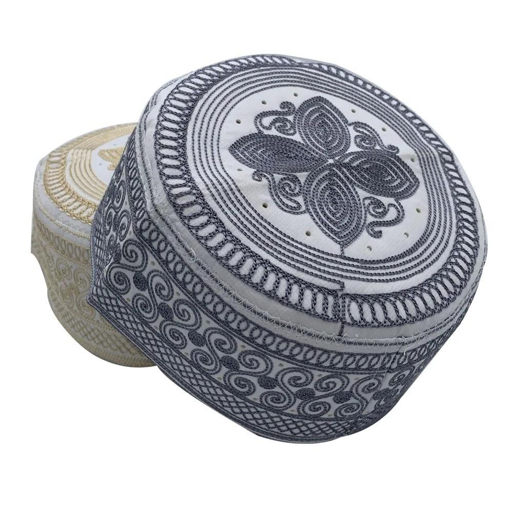 Traditional Muslim Hat Round Embroidery Jewish Hat Cultural Accessory Worshipping Hat  Leisure Wear