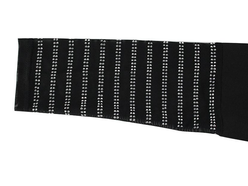 European & American Women's Fashion Hot Drilling Hollow Slim Long-Sleeve Hip-Wrap Dress