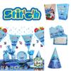 Stitch Theme Party Supplies Set Blue Lilo And Stitch Birthday Decorations