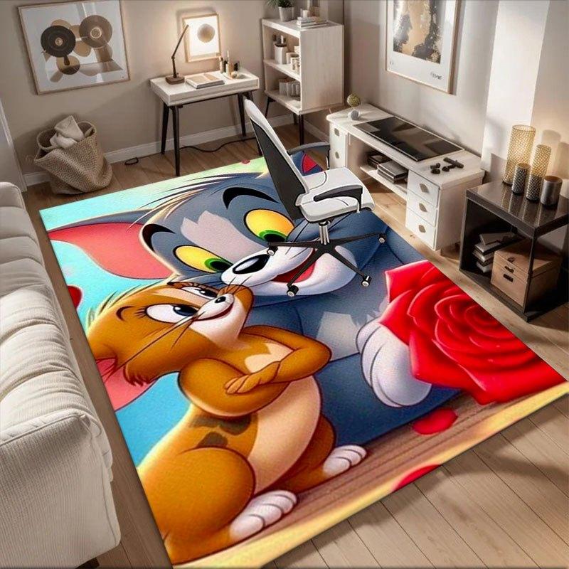 

Tom & Jerry Valentine s Day Phone Wallpaper Office Mat Home Decor Gift For Halloween & Christmas LD47 60cm by 90cm