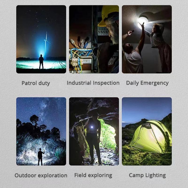 Mini Schlüsselanhänger Taschenlampe USB Wiederaufladbare Handleuchte Wasserdicht Taschenlampe Outdoor Warnung Camping Handlampe