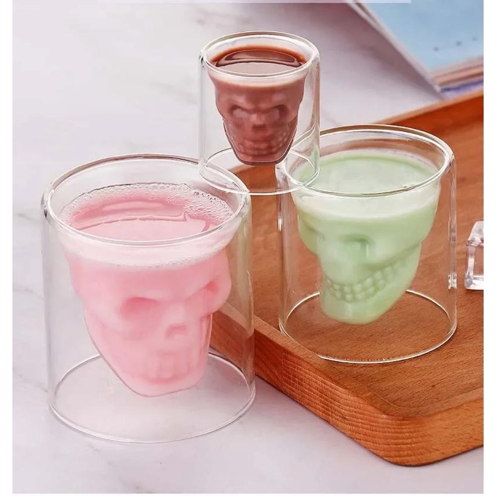 Lead Free Glass Creative Skull Cup Capacity Beer Cups Tea Mug Cocktail Wine Heat Resistant Coffee Mugs For Gift Wholesale