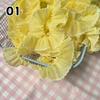 1M Lace Ribbon Sheer Chiffon Elastic Ruffle Ribbon Lace Trim for Dress Diy Apparel Sewing Fabric Wedding Party Accessories New