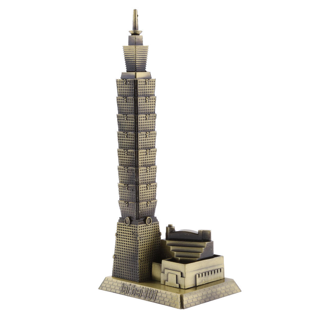 Vintage Taipei 101 Toren Gebouw Beeldje Standbeeld Model van Taiwan Huis/Kantoor Decor Verzamelingen