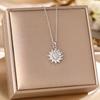 Women's Silver Titanium Steel Necklace with Micro-Inlaid Zircon - Elegant, Durable Clavicle Chain Jewelry
