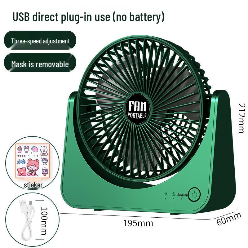 

Three-Speed Plug-in Desktop Fan: Quiet, Strong Airflow for Office or Dorm 6-inch Desktop Fan