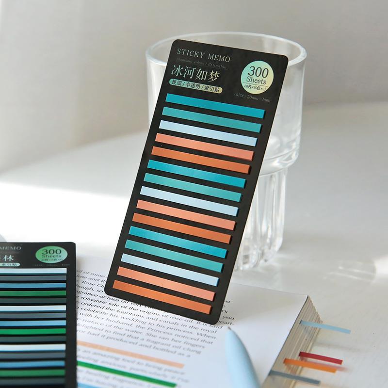 300 Sheets Rainbow Color Index Memo Pad  Sticky Notes Paper Sticker  Notepad Bookmark School Supplies Kawaii Stationery