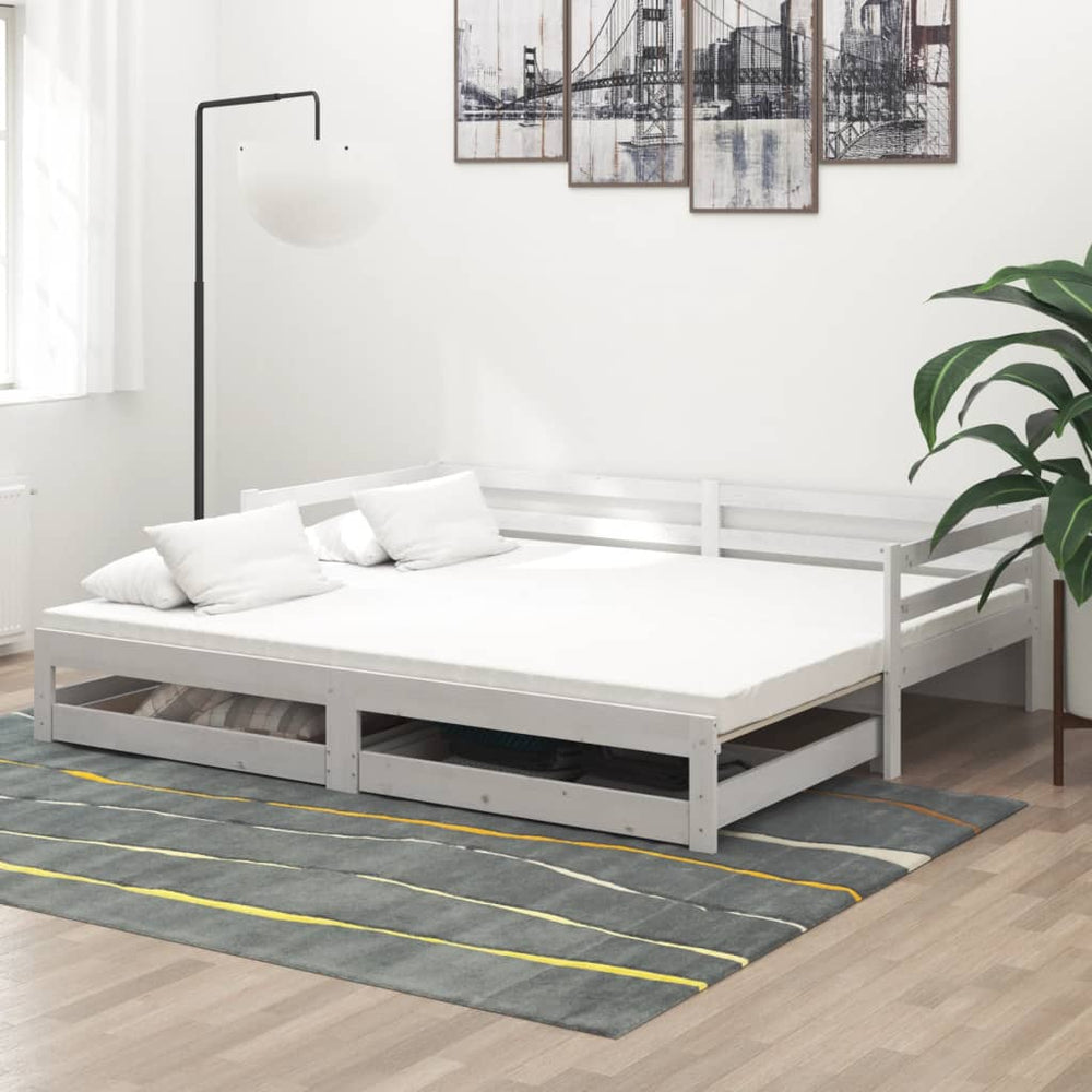Lit coulissant sans matelas 2x(90x200) cm