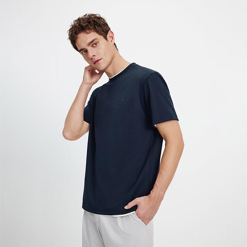 Navigare Men's Cooling Business Casual Round Neck T-Shirt
