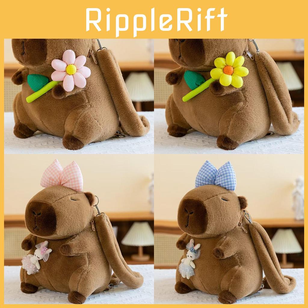 Capybara Backpack Plush Animal Stuffed Children Shoulder Bag Pp Cotton Filling