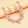 Diamond Water Drop Necklace Earrings Exaggerated High Sense Elegant Fashion Temperament Dress Bridal Suit Women