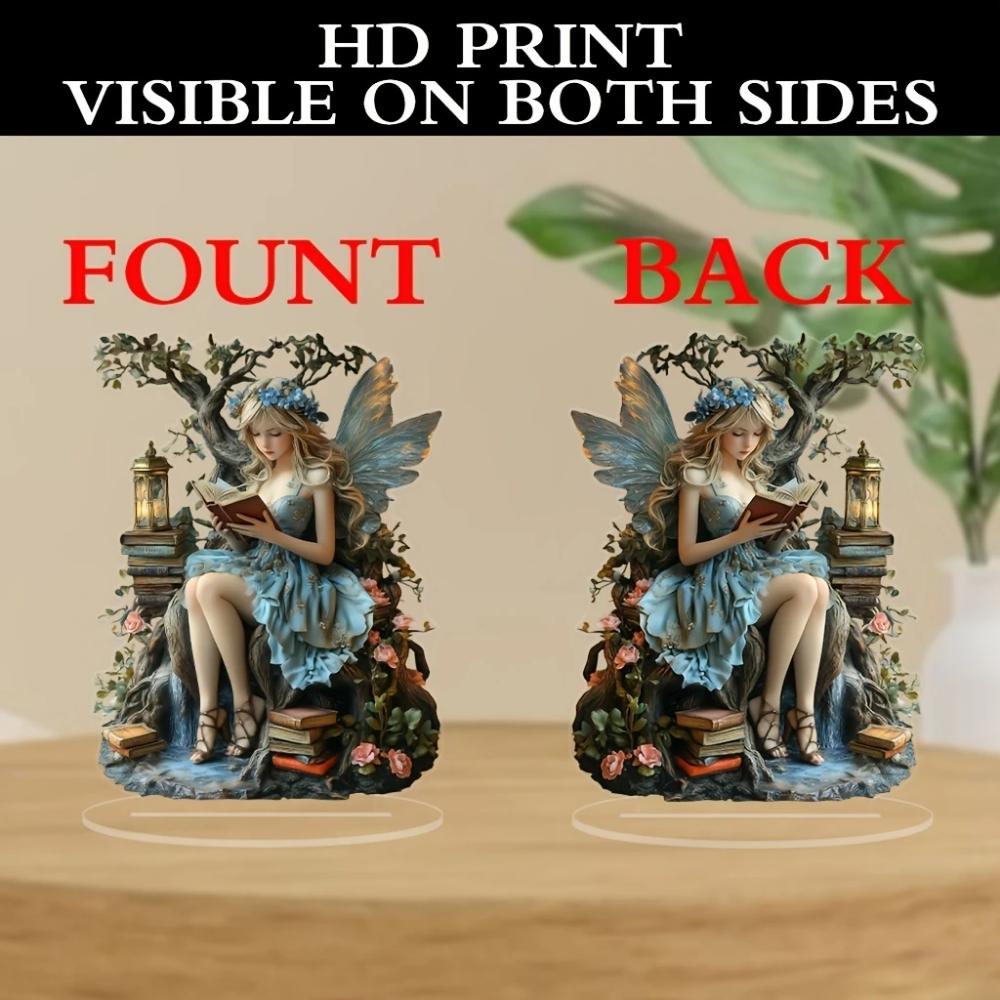 Fairy Tale Angel Elf, 2D Flat Acrylic, Tabletop Decoration, Suitable for Living Room, Office, Gifts, Christmas, Halloween