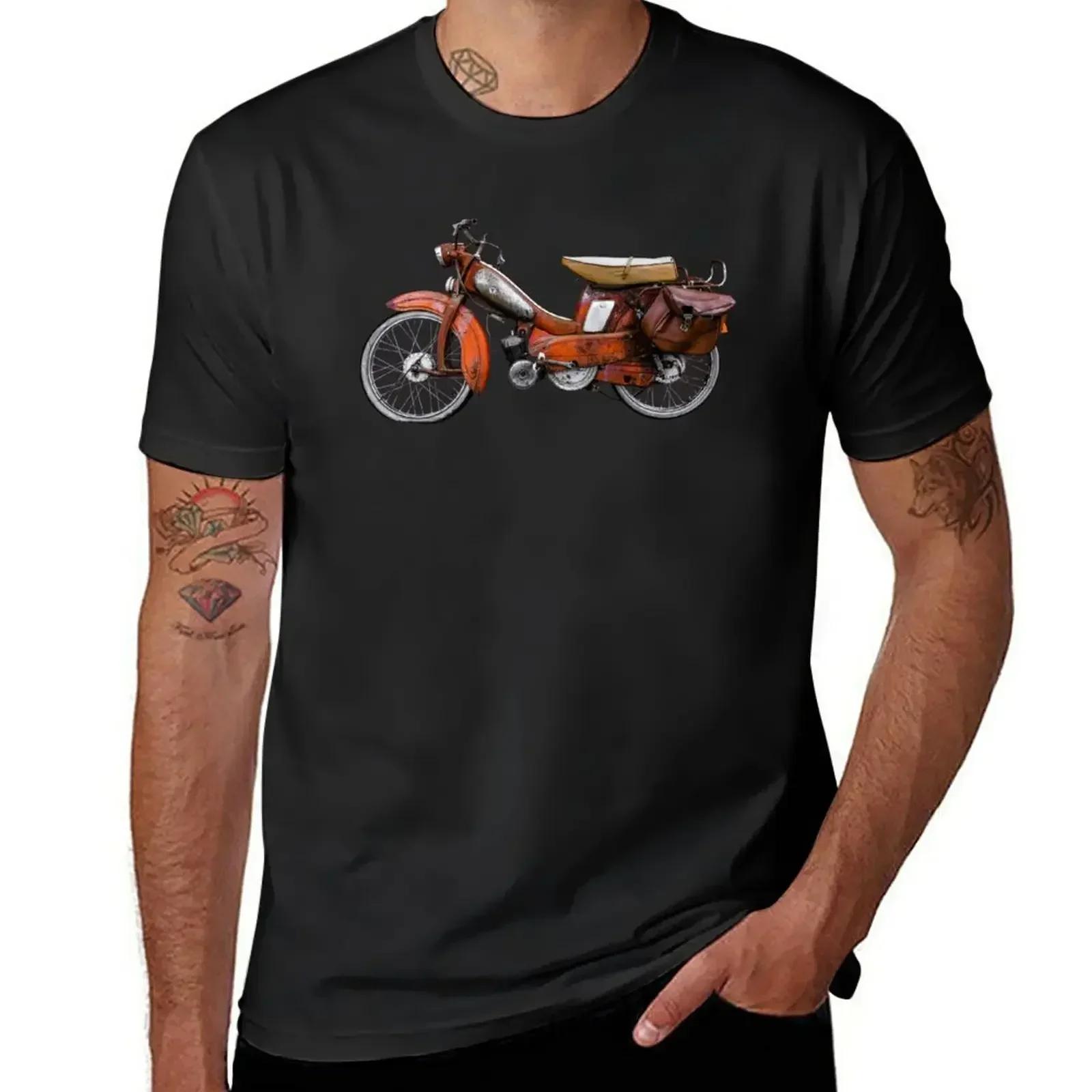 

Vintage French Motobecane Moped T-Shirt Short sleeve tee kawaii clothes animal prinfor boys Men s t-shirts Fashion Streetwear S