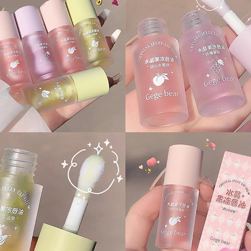 4g Crystal Jelly Lip Oil Hydrating Plumping Coat for Lipstick Lip Gloss