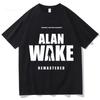 Alan Wake 2 Spiel Druck T-Shirt Baumwolle Kurzarm Damen Herren T-Shirts Streetwear Unisex Locker Freizeit Rundhals Damen T-Shirt Top