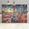 1 backdrop for an amusement park, suitable for home decoration, party decoration and as props for photography studios