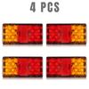 12 LED Tail Brake Light Square Signal Lamp Stop Warning Reverse Light For Car Truck Trailer Tractor Bus ATV RV Lorry Van 12V 24V